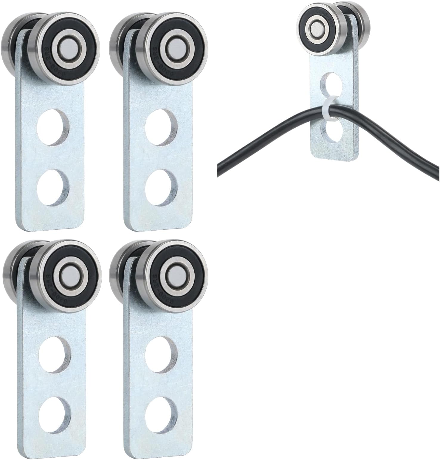 Fuperoo2Wheel Trolley Assembly Rollers.Bearing Trolley Assembly.The top of The Trolley has Room for Set Screws, Allowing The use of a 1-5/8" high Strut Channel