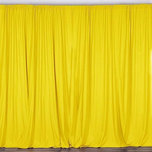 Miniatura 89 de New Creations Fabric & Foam Inc, 2 paneles de cortina de poliéster sin costuras de 5 pies de ancho, color negro, 2 paneles de 5 pies de ancho x 15