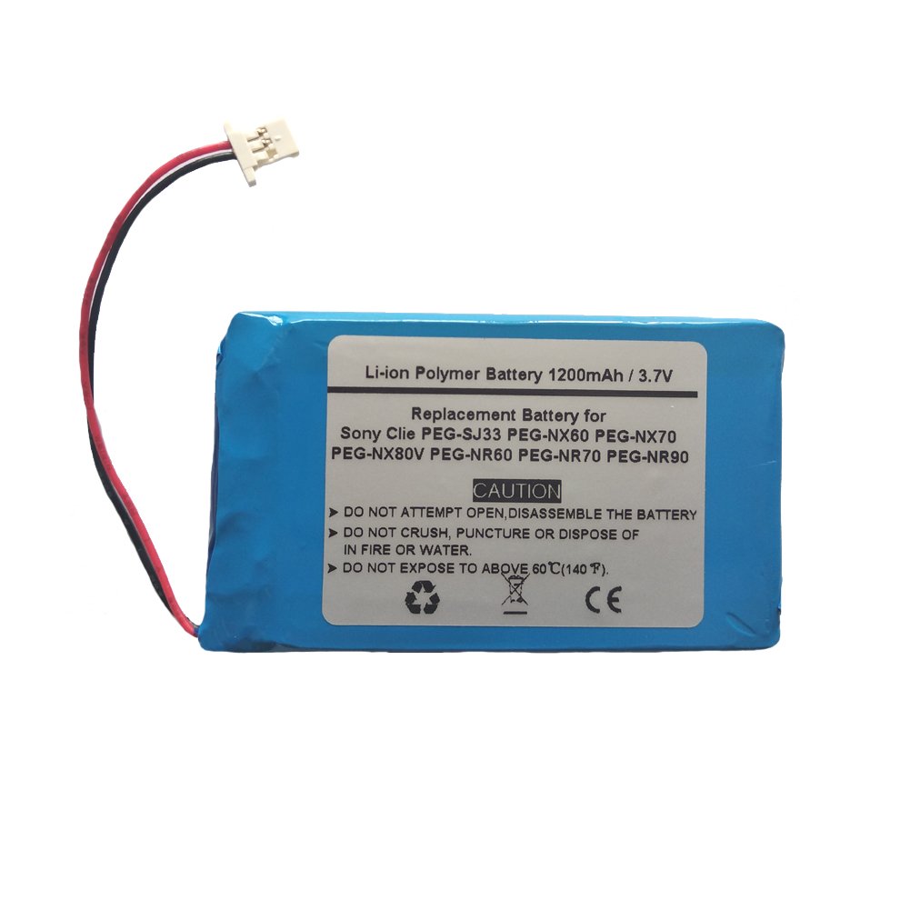1200mAh 3.7V Replacement Battery for Sony Clie PEG-SJ33, PEG-TG50, PEG-TH55, PEG-NX70, PEG-NX70V, PEG-NX80V, PEG-NR60, LIS1241