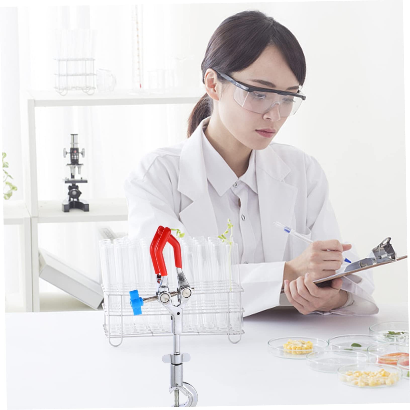 Cabilock 3 Pezzi Pinza da Laboratorio Artigli per Provette e Becher Ergonomico e Resistente Design Pratico per Esperimenti Scientifici Stabile e Facile da Usare
