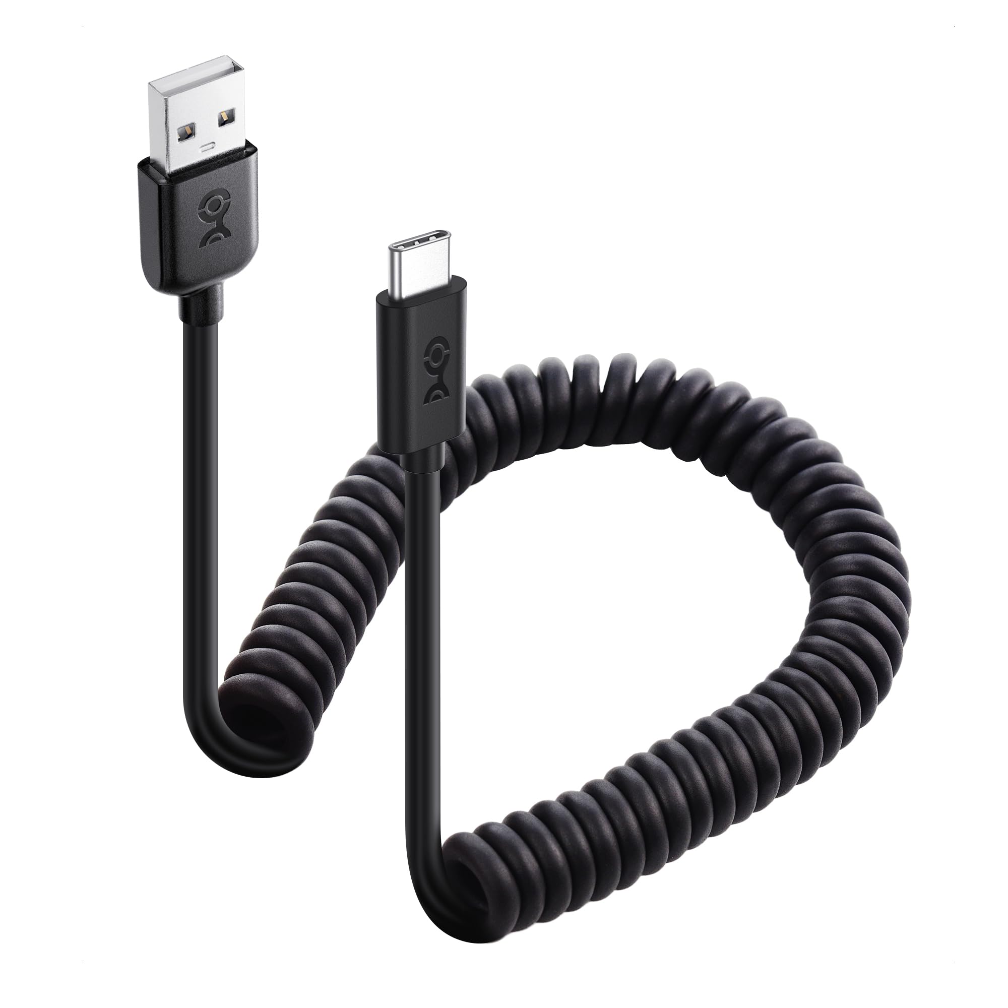 Cable Matters Spiralny Kabel USB-A do USB-C 15 W, 0,3–1,2 m | Obsługuje Apple CarPlay i Android Auto, do iPhone 17/16, Galaxy S23 i iPada