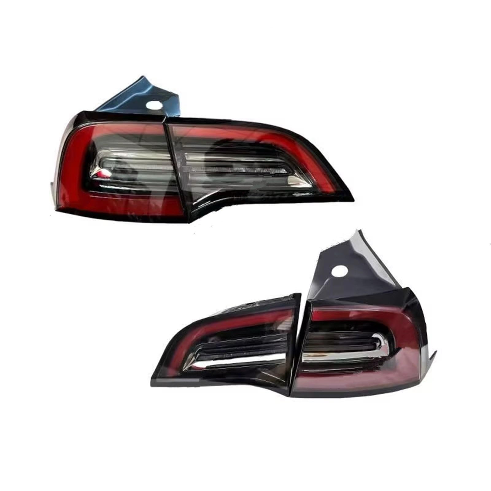 Fanale Posteriore per Auto Luce di Stop Posteriore per Tesla Model 3 2017-2020 Luce di Stop Posteriore indicatori di direzione fendinebbia Gruppo Ottico Posteriore (Esterno Sinistro/Rosso)