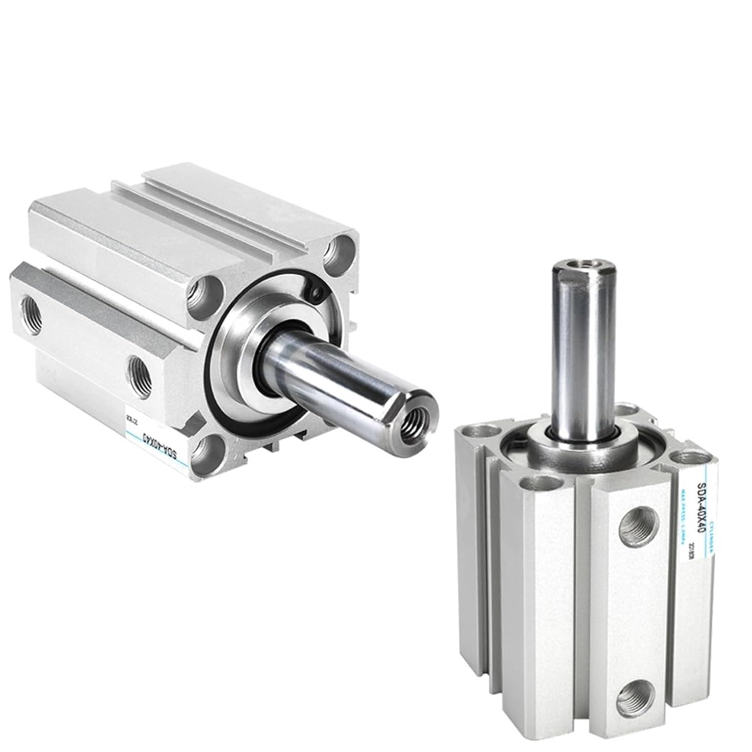 SDA80/100 Double Acting 5mm to 100mm Stroke Compact Thin Air Pneumatic Cylinders 1Pcs(Stroke 25mm,SDA100(Bore 100mm))