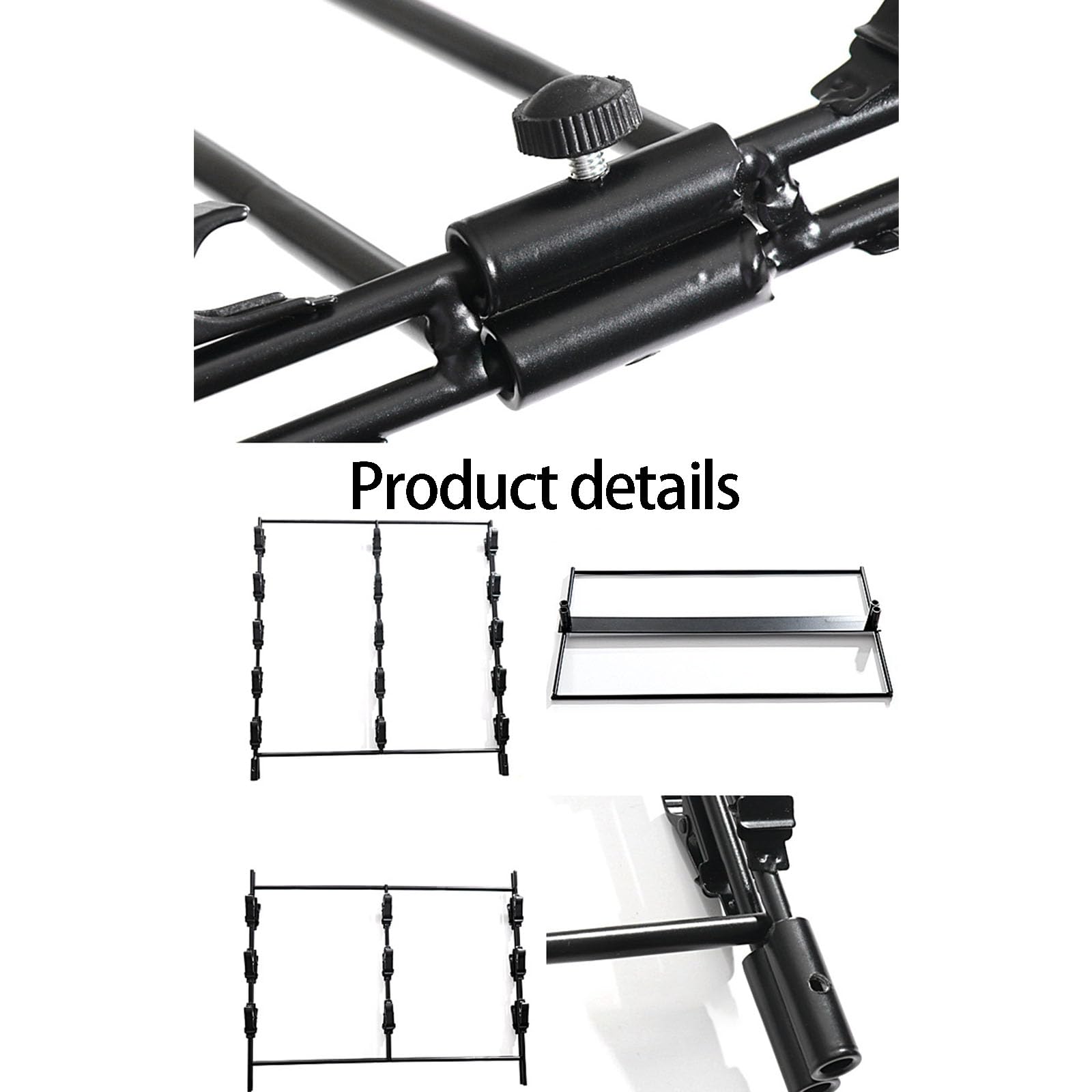 Scaffale compatto con 48 clip in acciaio al carbonio, perfetto per negozi al dettaglio e eventi