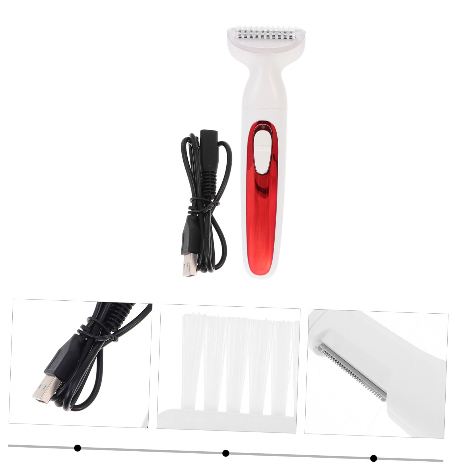 PACKOVE Epilatore Elettrico Portatile per Corpo e Viso Testina Doppia in Abs, Ricaricabile Usb, Depilazione per Uomo e Donna, per Casa e Viaggio