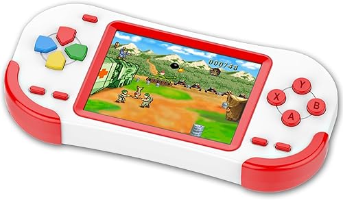 Miniatura 8 de Beijue - Consola de videojuegos portátil retro para niños 218 juegos electrónicos clásicos de estilo antiguo incorporados pantalla de 25 pulgadas