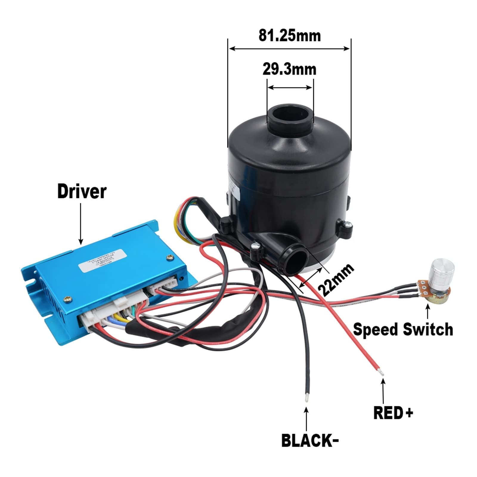 Ventilateur centrifuge de ventilateur d'extraction de poussière for le ventilateur commercial d'équipement de chauffage,Refroidissement Efficace(12V Blower)