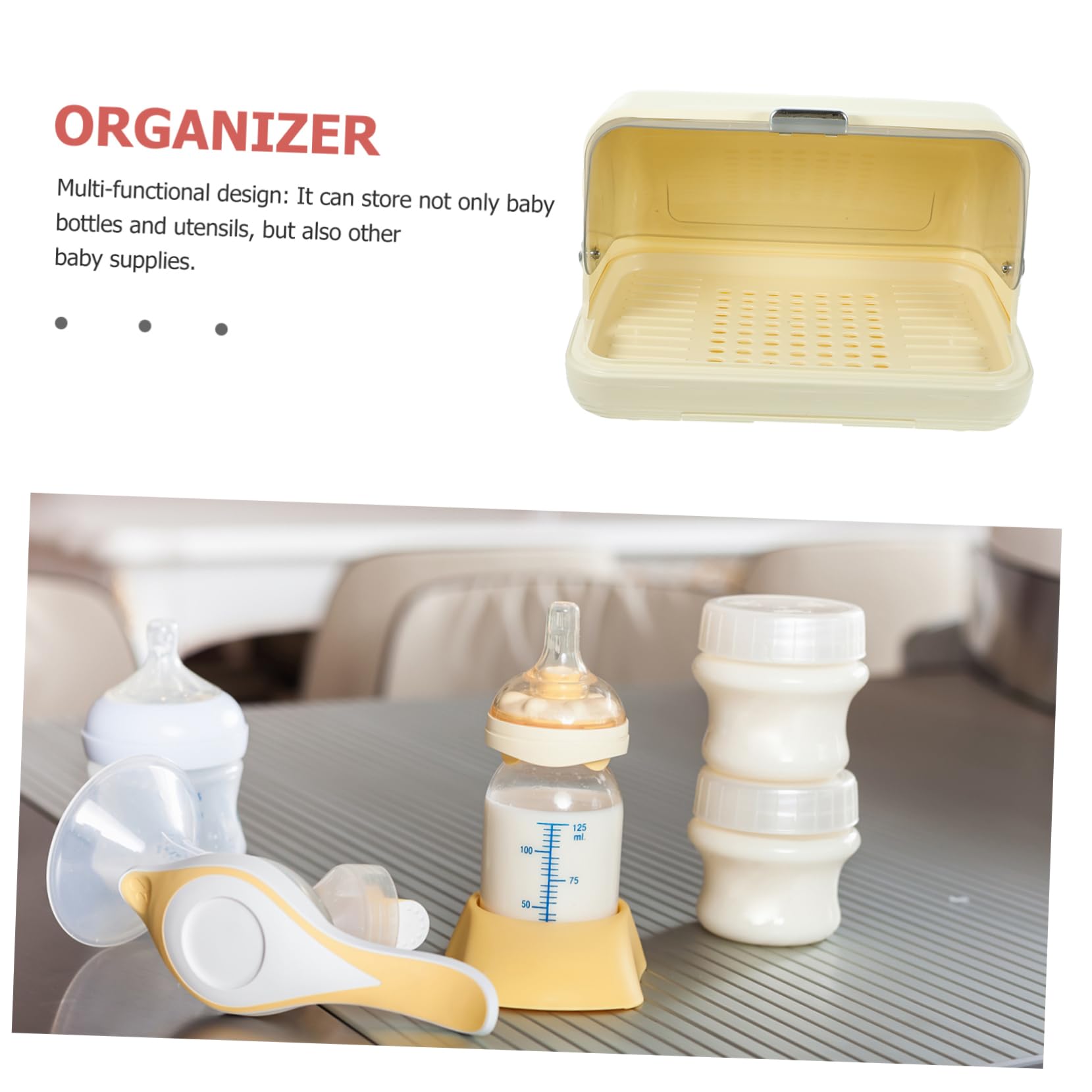Toyvian Égouttoir à Bouteilles Biberon Égouttoir Cuisine Organisateur de Biberons pour Comptoir Design Multifonctionnel en PP Égouttage Rapide Réutilisable pour Rangements de Salle