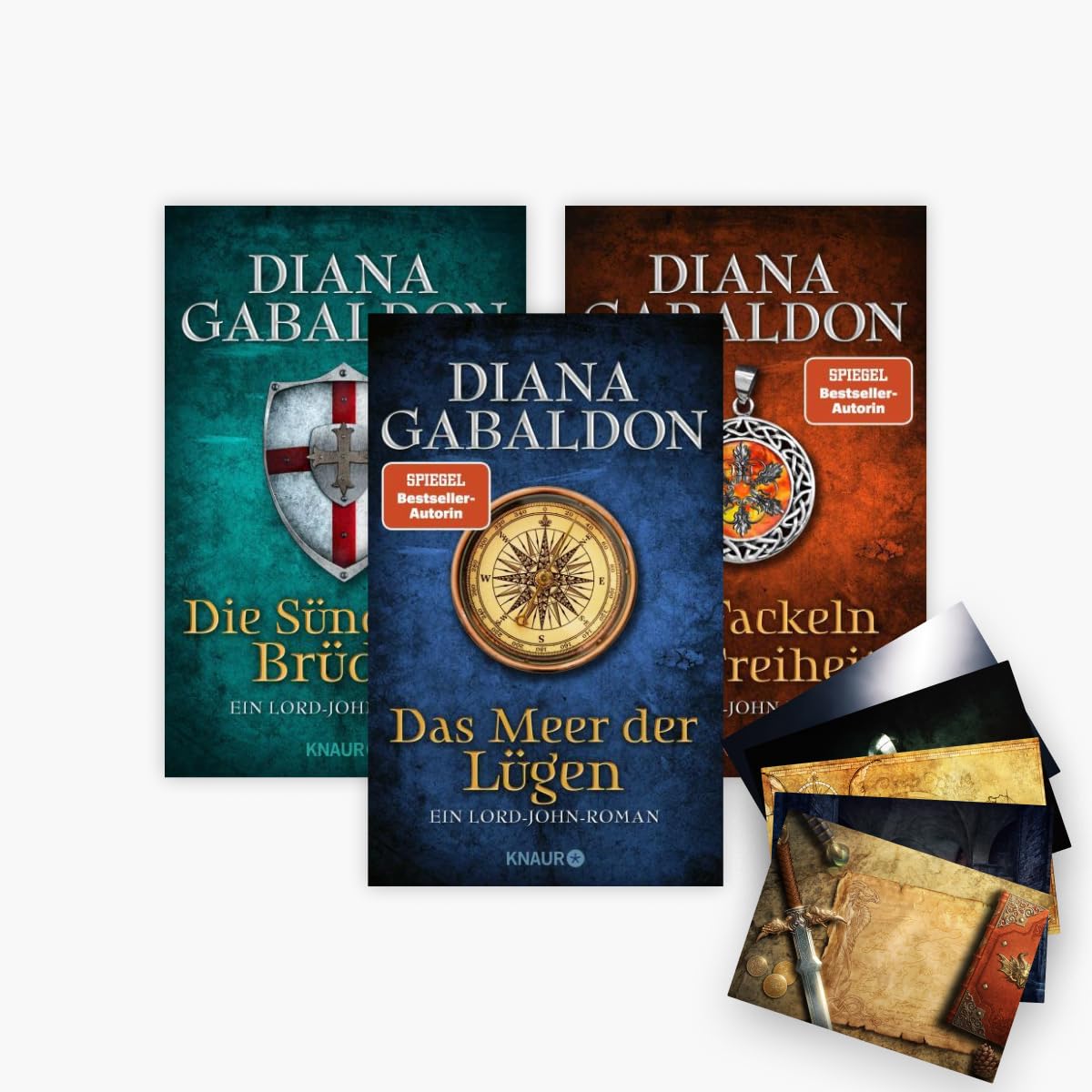 Die Lord John-Reihe Band 1-3 plus 1 exklusives Postkartenset