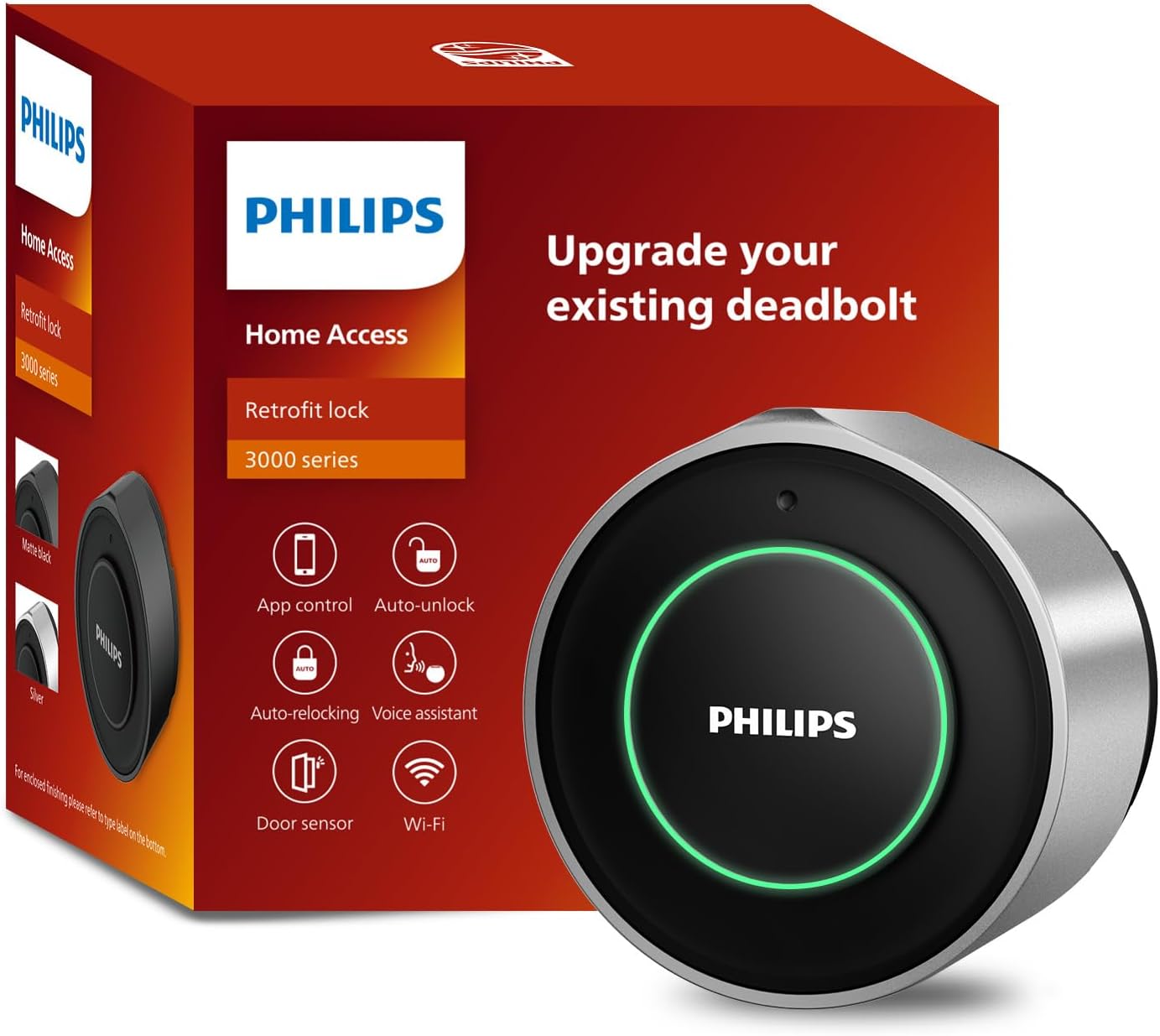 Philips Retrofit Smart Lock 230X, Smart Lock for Existing Deadbolt Built-in WiFi App Remote Control, Upgrade Your Door Lock Keyless Entry for Front Door, Auto Lock, Support Alexa & Google, Silver Philips Retrofit Smart Lock 230X, Smart Lock for Existing Deadbolt Built-in WiFi App Remote Control, Upgrade Your Door Lock Keyless Entry for Front Door, Auto Lock, Support Alexa & Google, Silver
