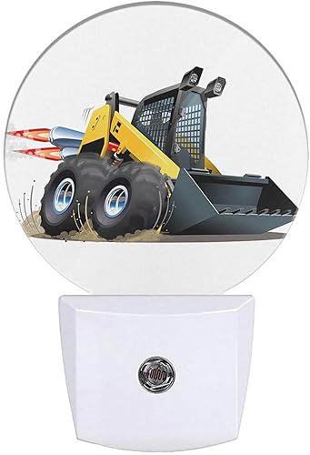 Luces nocturnas de caricaturas para minicargador, enchufables a la pared, luz nocturna de juguete para niños, sensor de anochecer a amanecer,