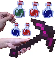 Kit picareta encantada mine + 5 poções