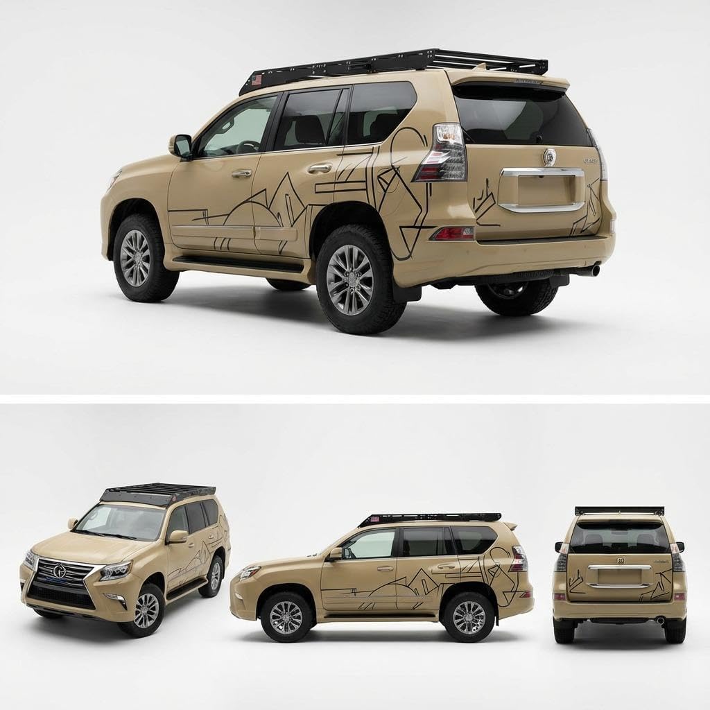 Roof Rack for GX460 2010-2023 - High-Strength Aluminum, Easy Install with Factory Mounts
