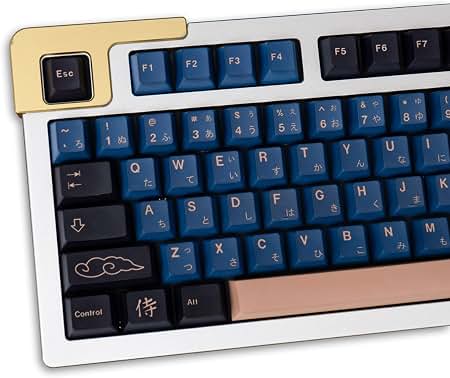 Amazon.com: 129 Keys PBT Dye Sub Cherry Profile Japanese Blue