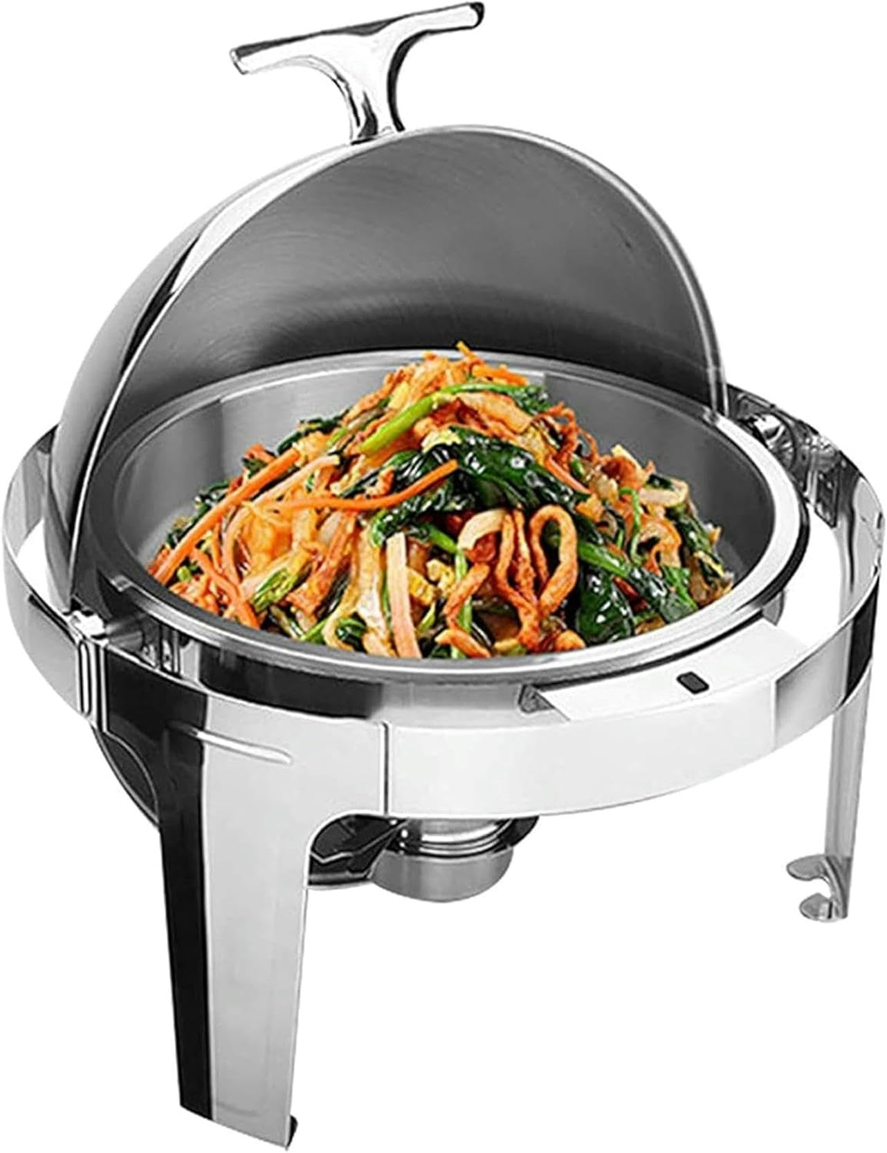 Chafing Dish in Acciaio Inox da 6 Litri,Set di Chafing Dish Scaldavivande A Buffet,con Teglie per Alimenti E Porta-Combustibile,Set Professionale Scaldavivande per Cat