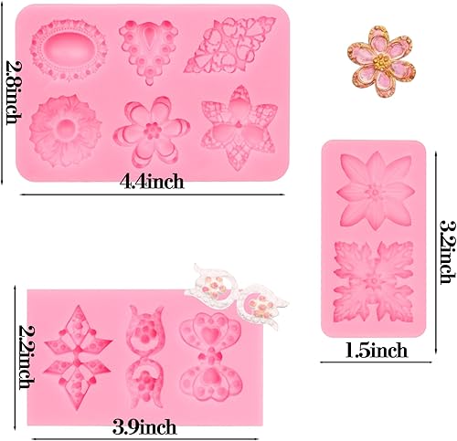 Miniatura 2 de Gems - Moldes de silicona para fondant, joyería de diamante, moldes de chocolate para hornear para decoración de pasteles, decoración de cupcakes,