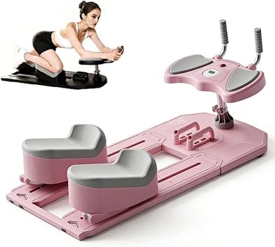 Pilates Reformer Machine with Automatic Rebound Ab Roller, Fitness Fat-Burning Crawler for Home Gym Multifunctional Abdominal Trainer