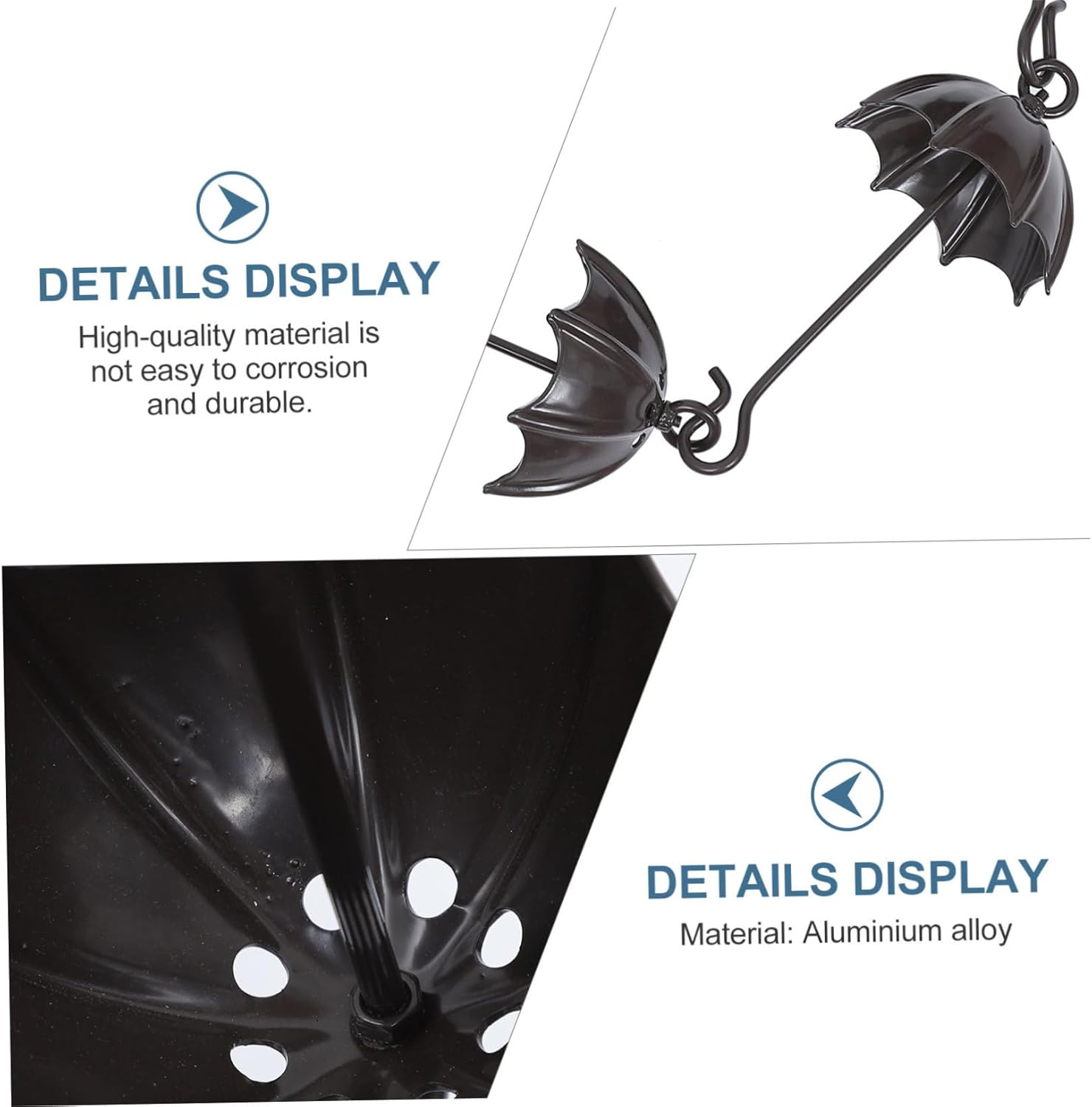 BESTOYARD 1pc Eaves Drainage Rain Chain Garden Rain Chain Rain Gutter Chains Rain Chains for Gutters Rainwater Chain Rain Chain Basin Chain Downspout Delicate Umbrella Aluminum Alloy, 0309SUFQ34AIBC