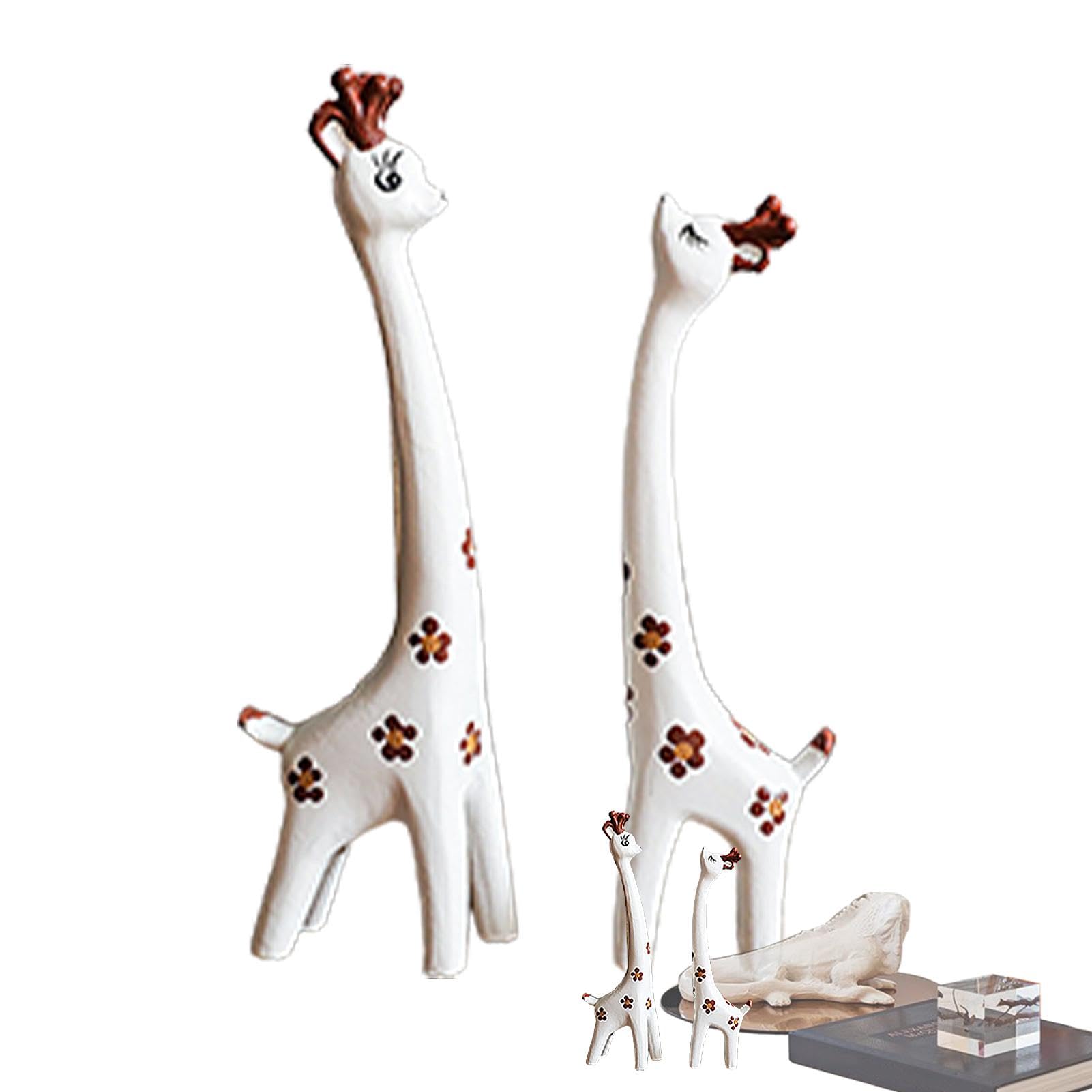 Amazon.co.jp: Biniveil キリンの置物、木製キリン - かわいいキリンの