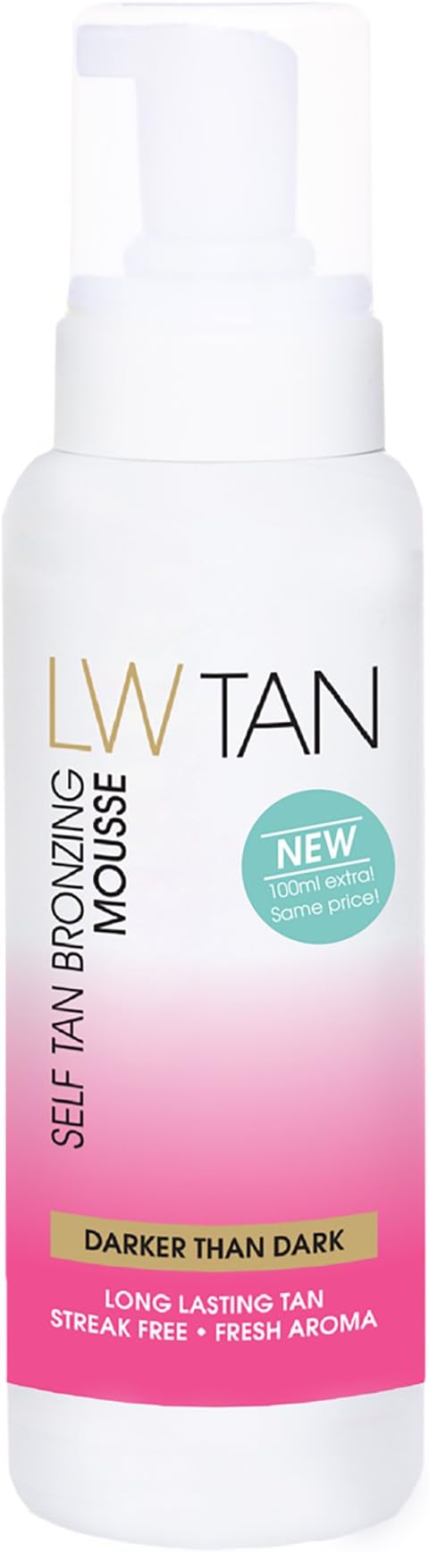 LW Tan Darker than Dark Self Tan Bronzing Mousse (250ml)