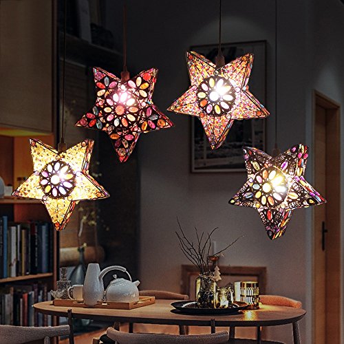 Lustre de style américain en forme d'étoile E14