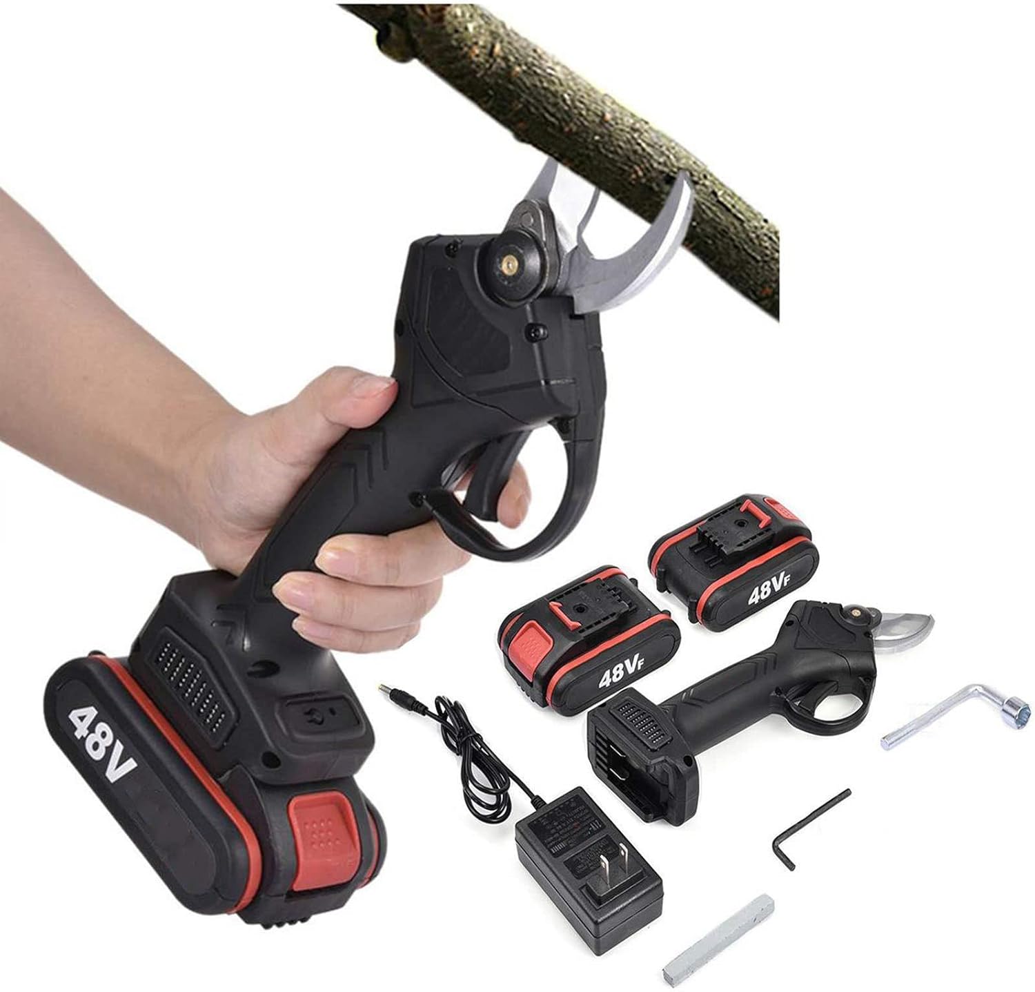Cordless Electric Loppers, 21 V Electric Pruning Shears, Portable Branch Cutter, Professional