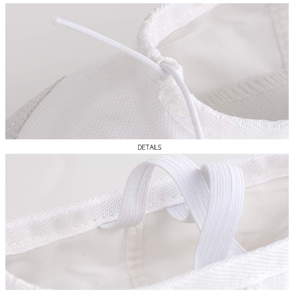 Soudittur Zapatillas de Ballet Suela Partida de Cuero Calzado de Danza para Niña y Mujer Adultos Tallas 21-44