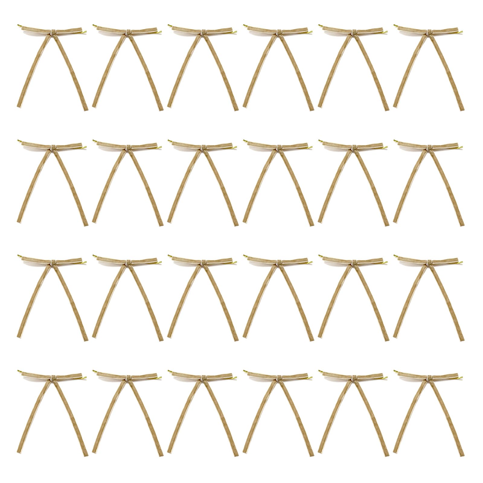 NVOQILIN 24pcs Flannel Ribbon Bowknots Hanging Ornament Perfect for Christmas Tree Decoration and Wedding or Party Arrangements Christmas Tree Decorations