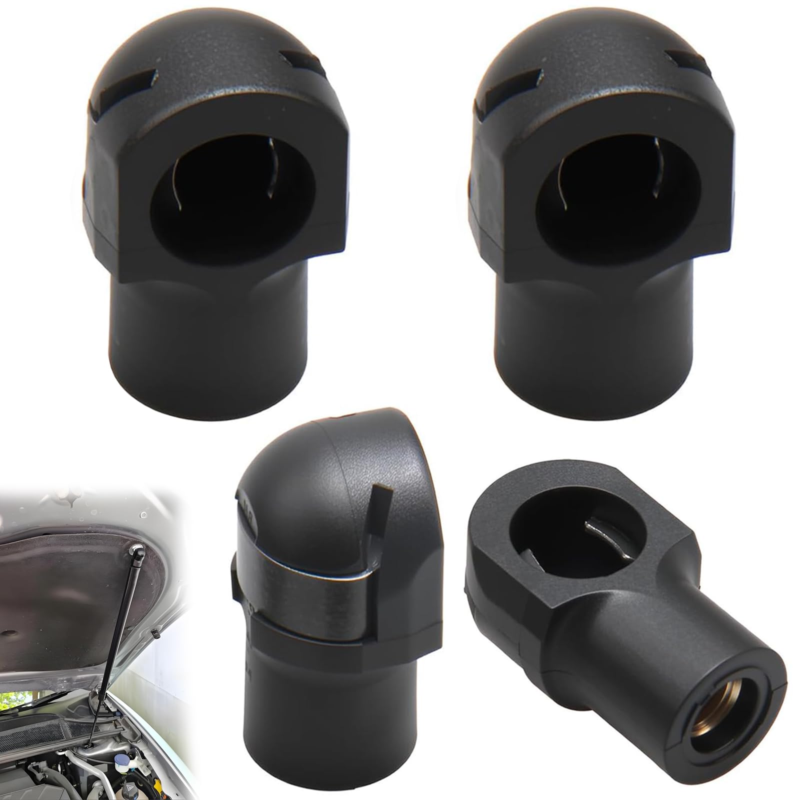 4 Pezzi Puntelli del Bagagliaio Sferetta 10 5 mm Molla a Gas per Bagagliaio Anticorrosione Connettori a Molla a Gas per Cofani Motore Bagagliai e Modifiche Auto di Tutti i Modelli
