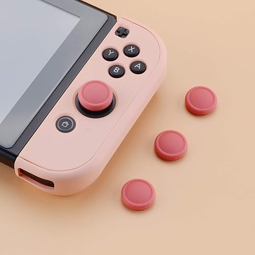 Vista 81 de eXtremeRate PlayVital - Tapas para joystick Switch Lite, tapa analógica de silicona para empuñaduras de pulgar OLED Joycon - Gris claro