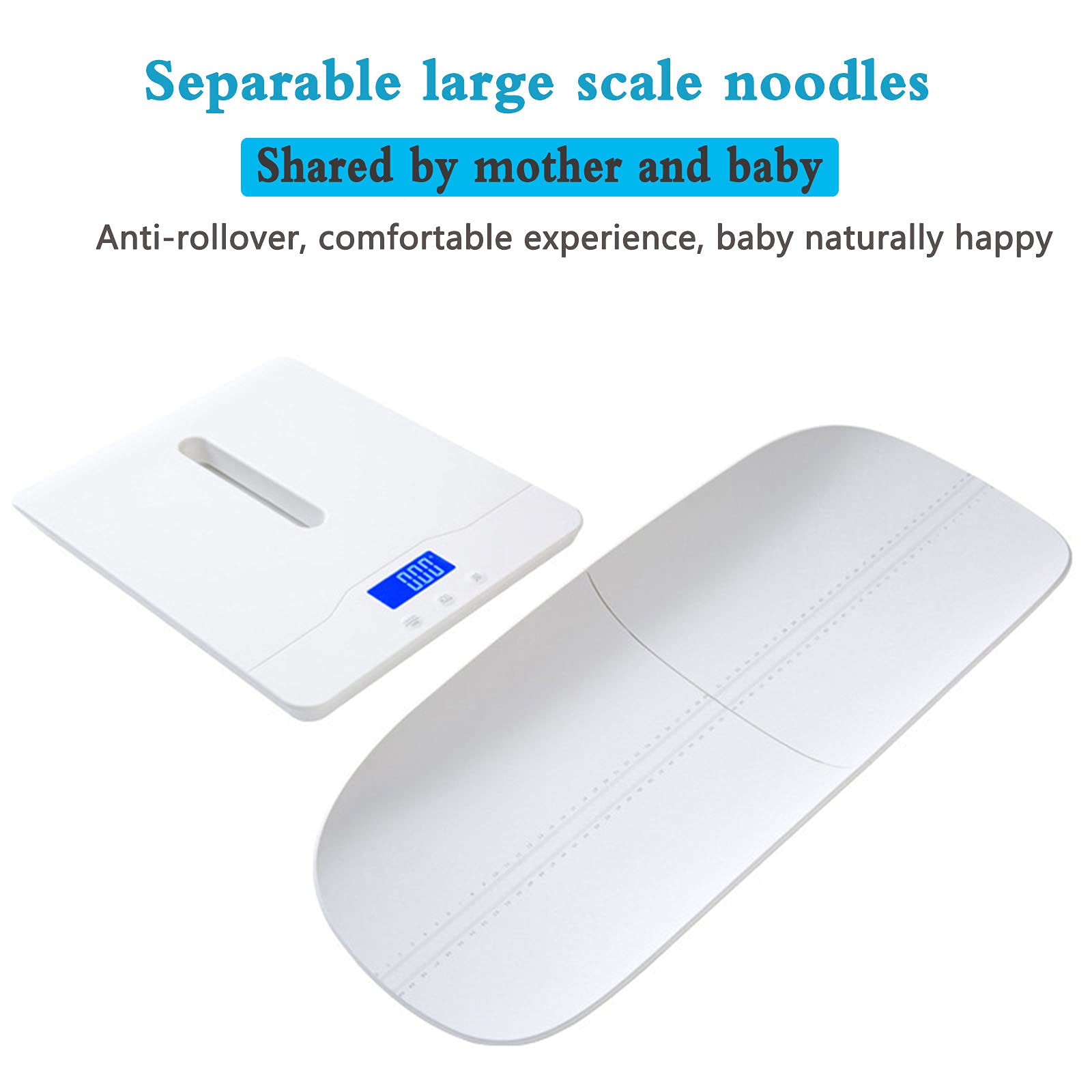 Bilancia Neonato,Bilancia Digitale Neonato,Bilancia per Animali,Bilancia Neonato Meccanica,Bilancia di Precisione Pesa Bimbi con Display Lcd60.5 * 26.5Cm(Bianco)