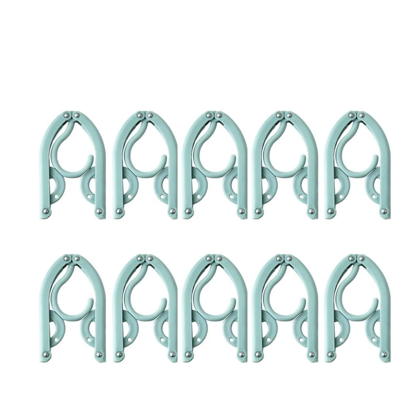 Travel Hangers Portable Foldable Travel Hanger Organizer, Plastic Clothes Hanging Rack Folding Hangers(Blue)