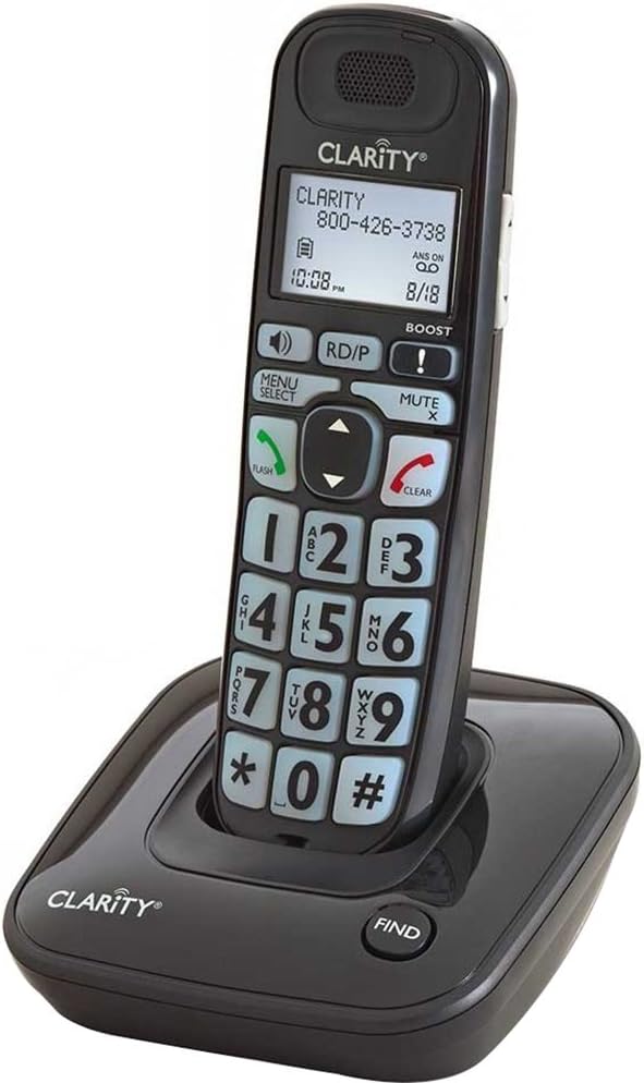 Clarity Dect 6.0 Amplified Low Vision Cordless Phone with CID Display D703