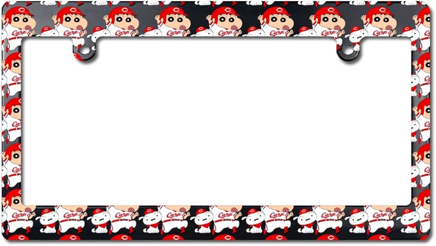 Amazon.co.jp: 面白い 広島 東洋カープ ナンバーフレーム 前後2枚