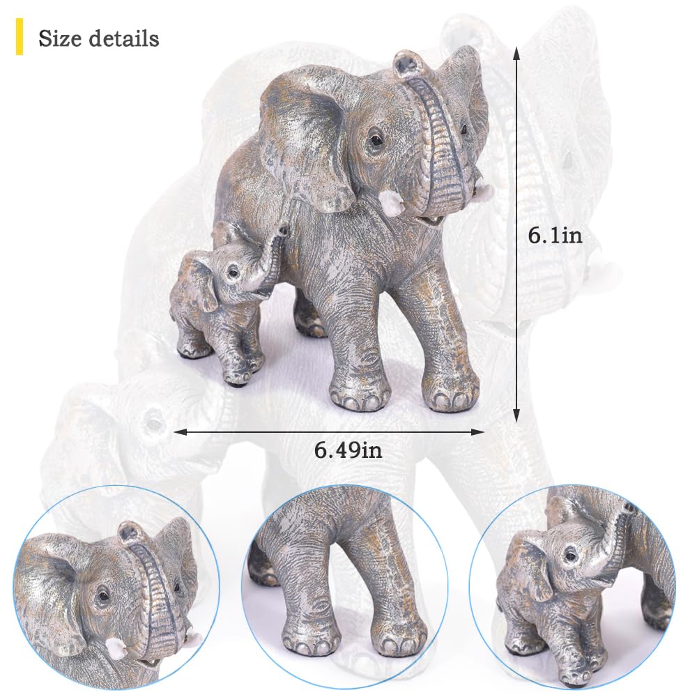 Irayin Elephant Decoration, Elephant Ornaments, Elephant Gifts for Women Mom Gift, Decoration for Living Room Office - Image 2