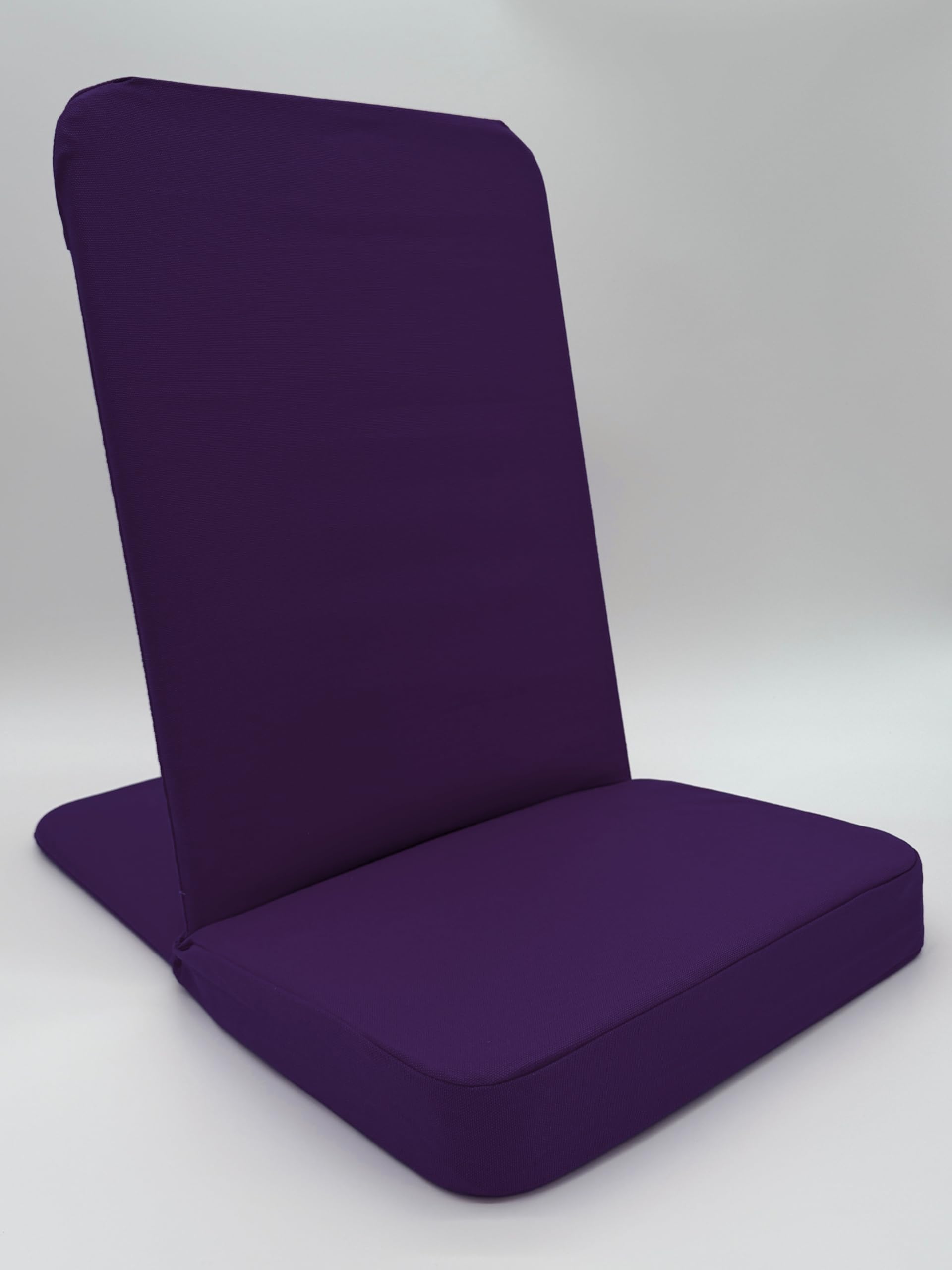 Original BackJack-Made in THE USA- Folding Purple Cotton Fabric Lightweight Floor Seating Chair for Gaming, Families, Parents, Daycare, Back Support, Reading, Yoga, Meditation, Dorm