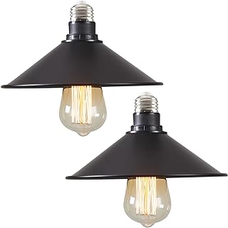 2-Pack E26 to E26 Screw-in Industrial Style Ceiling Lights Fixture, Matt...