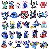 Lilo und Stitch Verschiedene Form Schuhe Charms - simyron Lilo und Stitch Charms PVC Shoe Charms für shoe and Bands Armband Bracelet Party Children Gifts Party Favour 28 Stücke