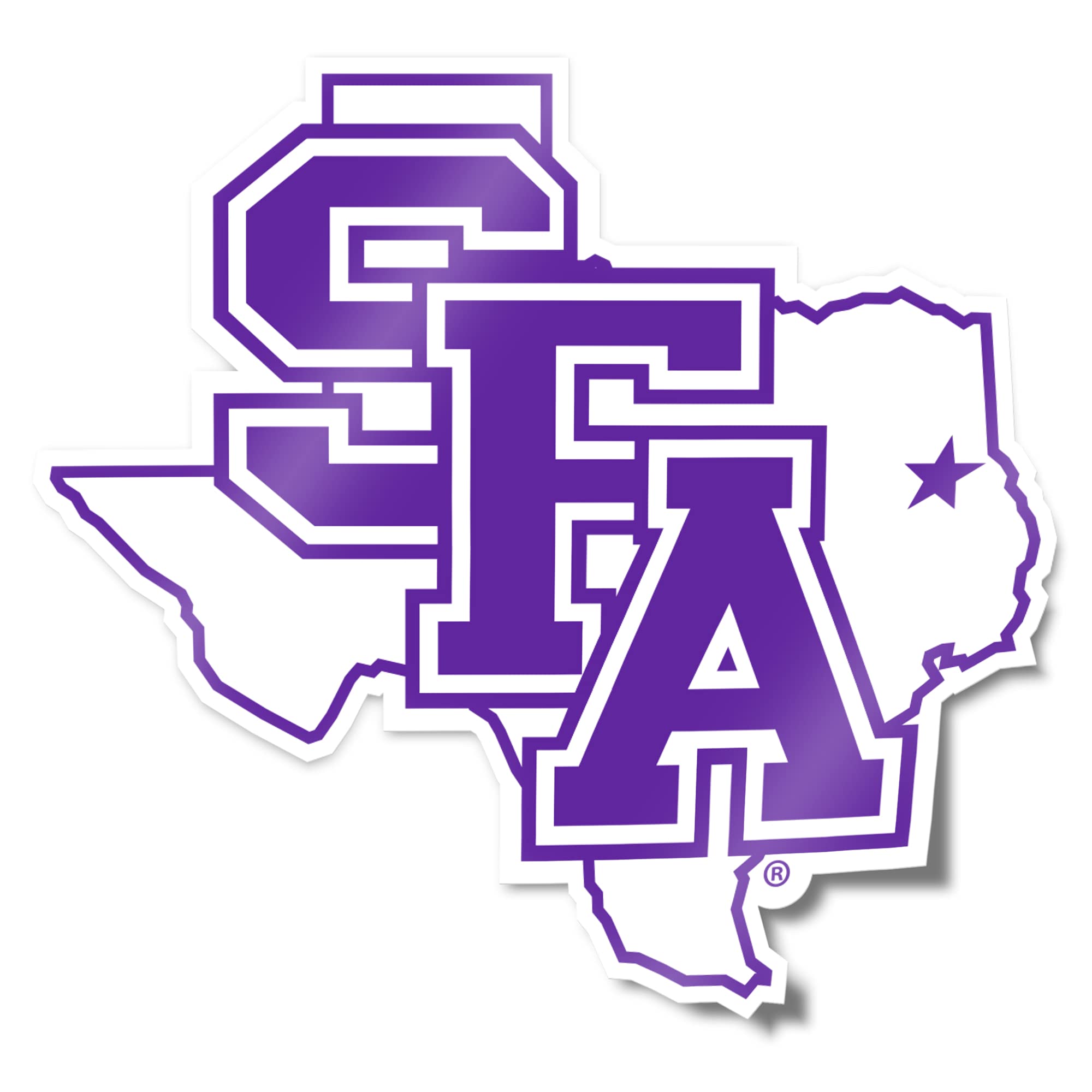 Desert Cactus Stephen F. Austin State University Sticker SFA Lumberjacks Vinyl Decal Laptop Water Bottle Car Scrapbook (State Border Sticker)