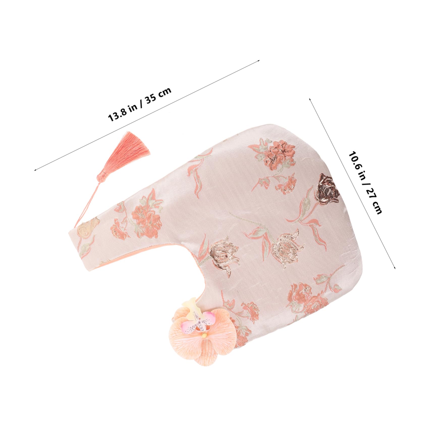 minkissy Japanese Knot Pouch with Tassel Elegant Wristlet Handbag for Women for Weddings and Housewarming Stylish Floral Design Versatile Storage Bag for All Occasions