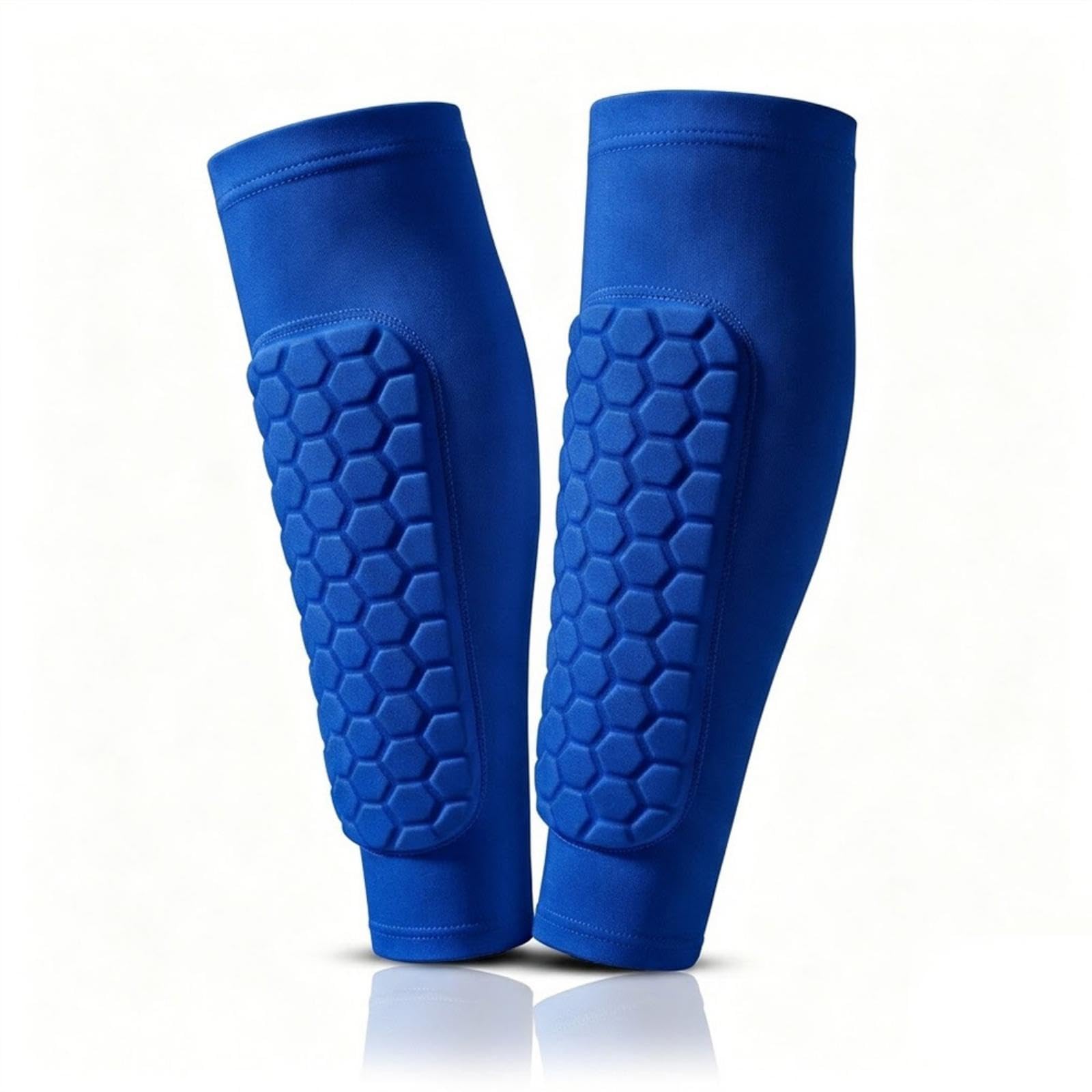 Shielded Shin Sleeve Impact Protection Football Shin Guards Flexible Leg Protectors for Children, Kids Royal Blue S|Sporting Goods| Team Sports| Soccer| Clothing, Shoes & Accessories| Pro-picture-25
