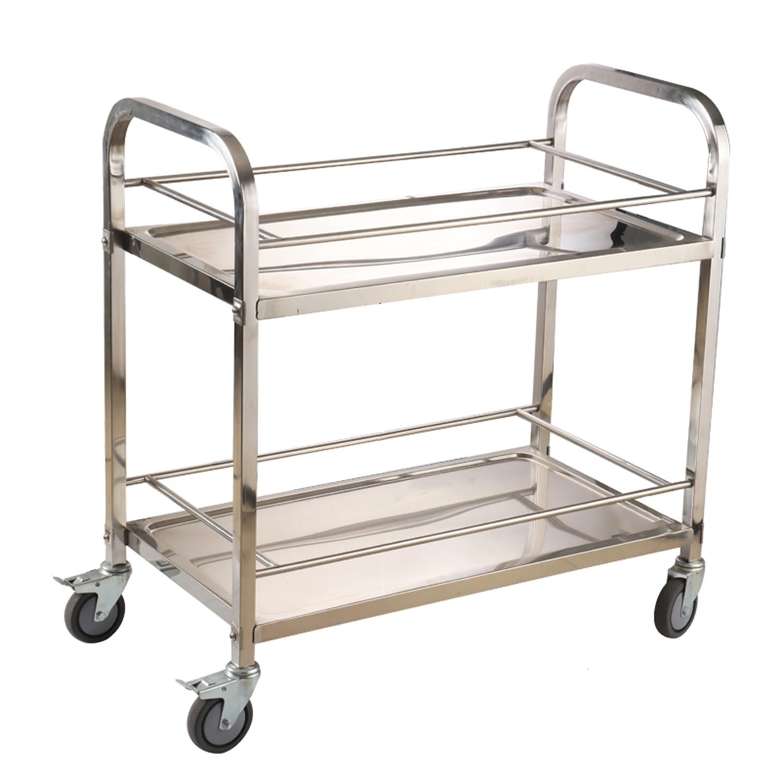 Carrello Portaoggetti In Acciaio Inossidabile, Carrello Da Cucina Mobile Su Ruote con Piano Di Lavoro In Acciaio Inossidabile, Carrello Portaoggetti In Metallo Di Qualità Commerciale per Cucina Da Gar
