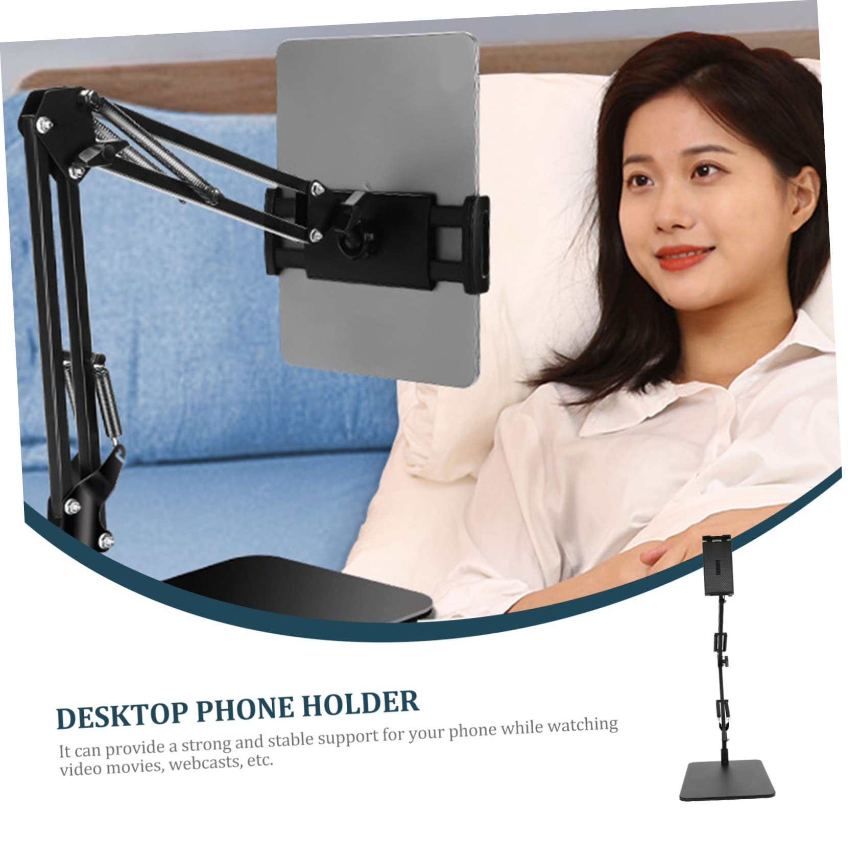 Hemobllo Soporte Telescópico para Tablet y Teléfono Cuello Flexible Ajustable para Escritorio