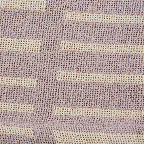 DII Cotton Throw Blanket, Dusty Lilac, 50x60, 50x60" - Image 3