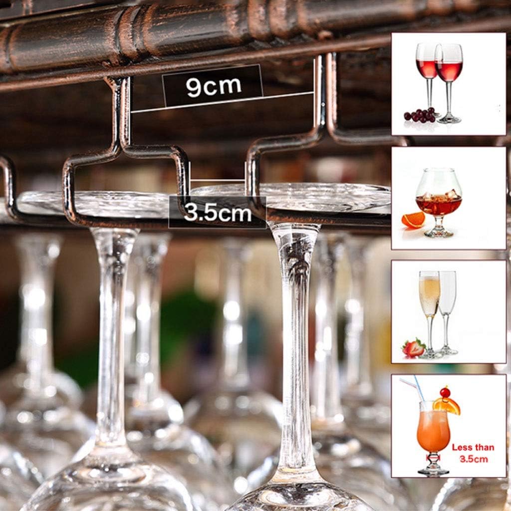 Bottle Holder Ceiling Hanging Wine Rack Holder Wall Goblet Bar Counter Hanging Cup Holder