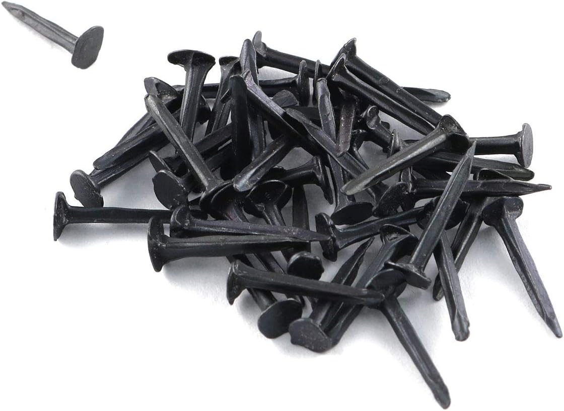 E-outstanding 500pcs Black Iron Stud 13mm Metal Nails Tacks for Shoes Boots Leather Heels Soles Repairs Replacement
