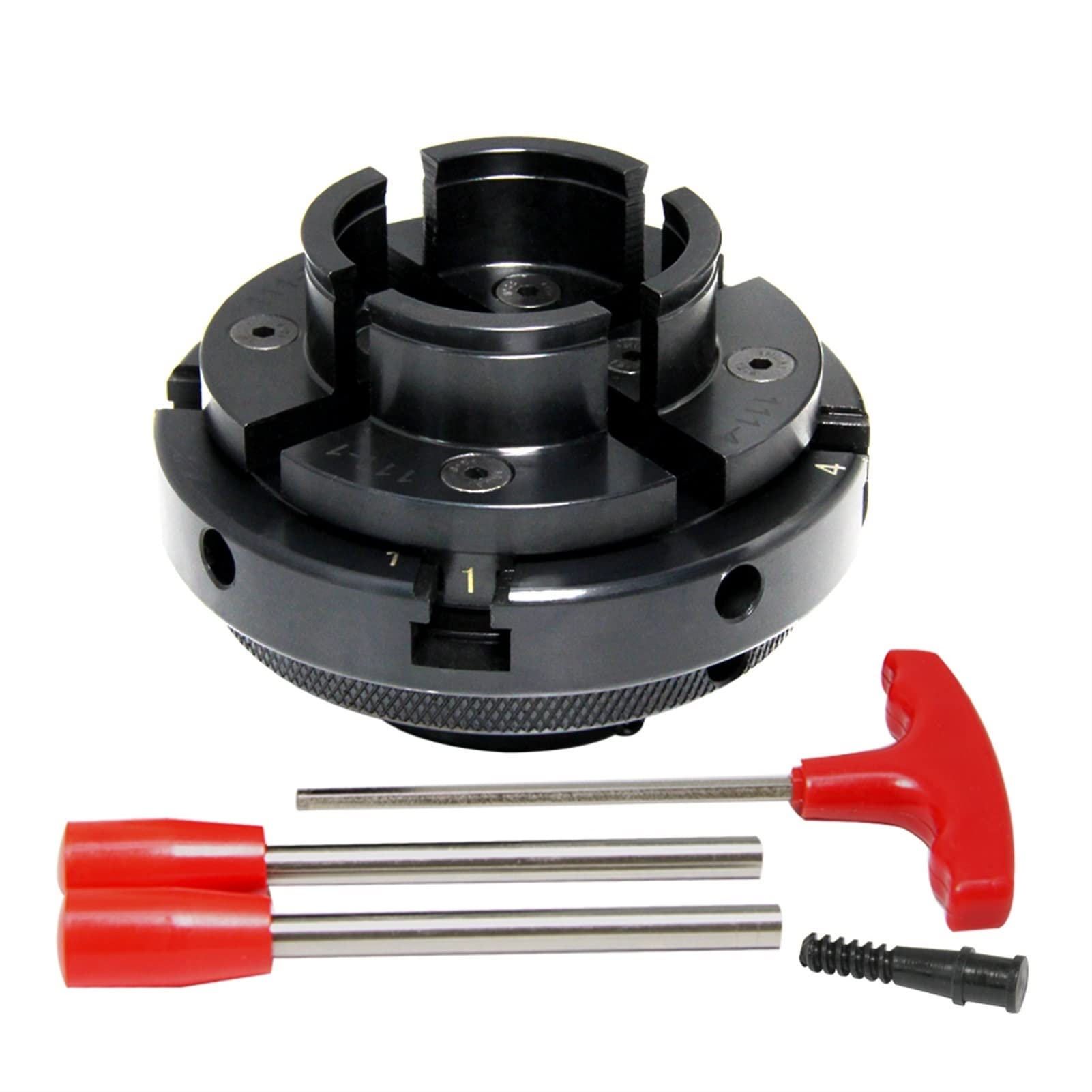 TASP, Plato Torno De Madera De 4 ", 100mm, 4 Mordazas Autocentrantes Con Rosca, 1 Pulgada, M33 M18, Accesorios for Herramientas De Torneado De Madera, Portabrocas De Torno DIY(M33x3.5)
