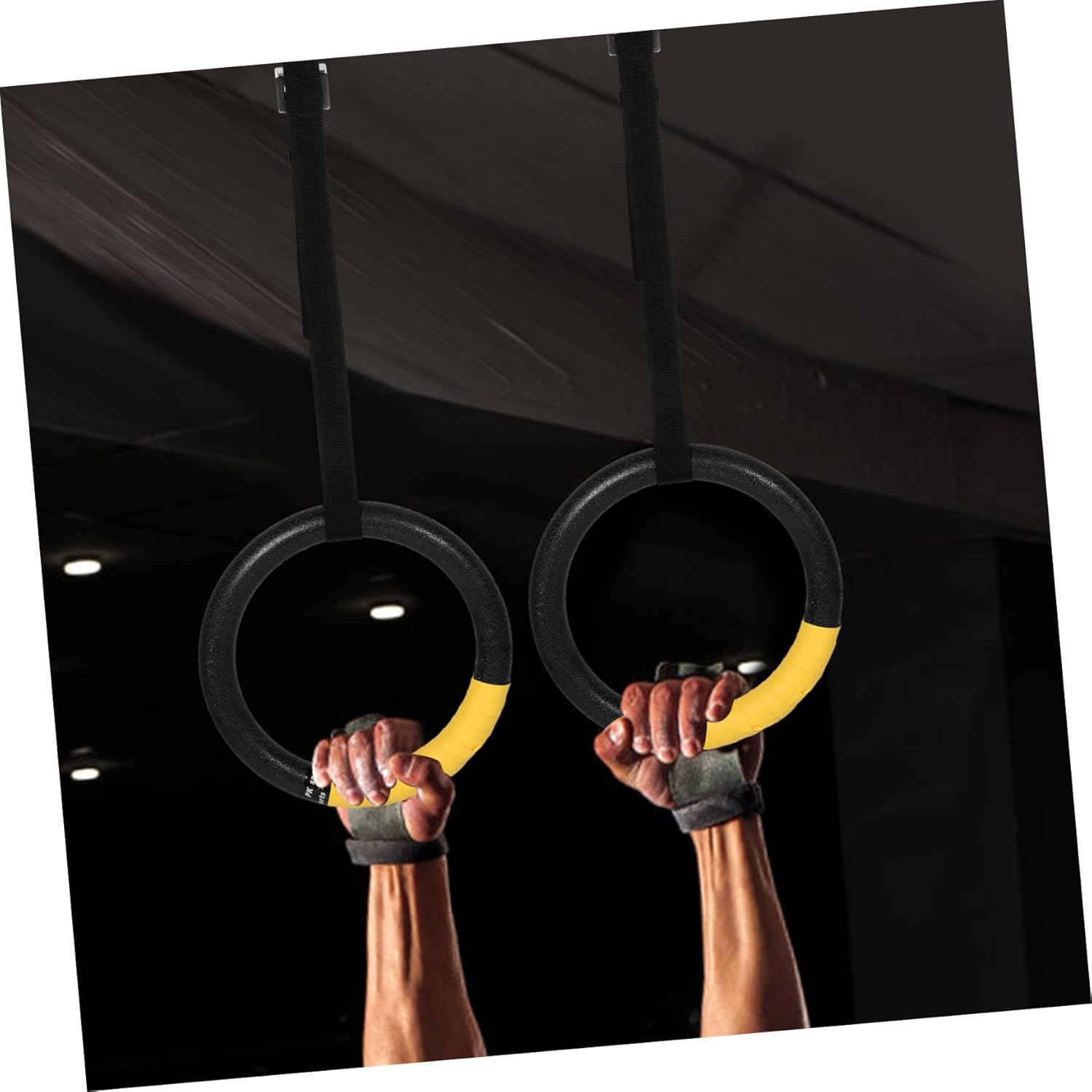 1 Pair Gymnastic Rings for Pull Up Bar Heavy Duty Fitness Rings for Core Workouts Indoor Exercise and Strength Training for Men and Women Home Gym Accessories