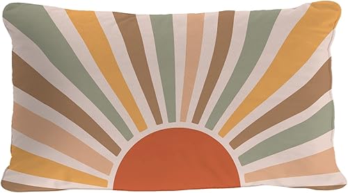 Funda de almohada bohemia con diseño abstracto retro para el hogar, dormitorio de niñas, funda de almohada suave y bohemia, 12 x 20 pulgadas