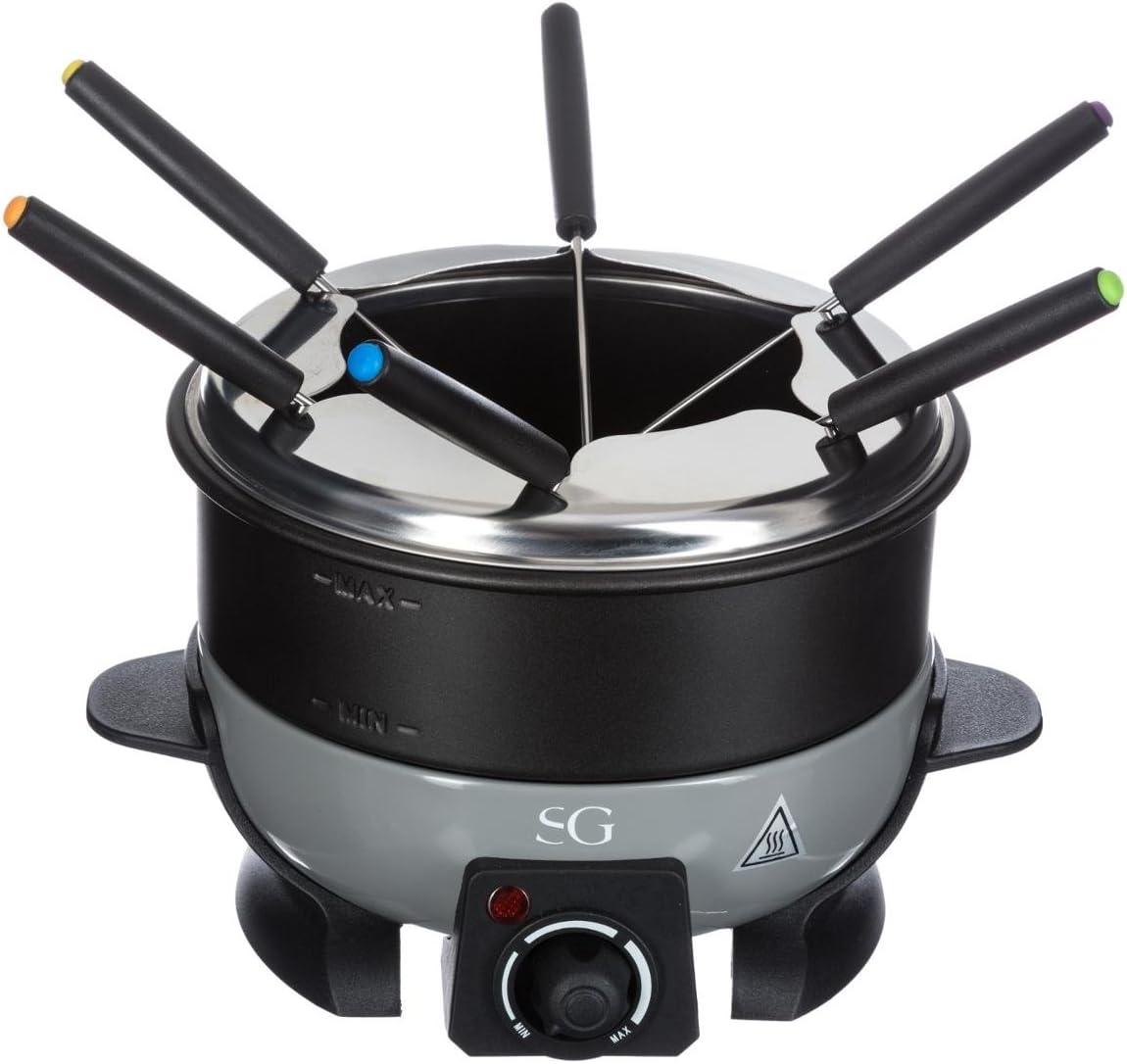6 Person Electric Fondue Set- Colour Black